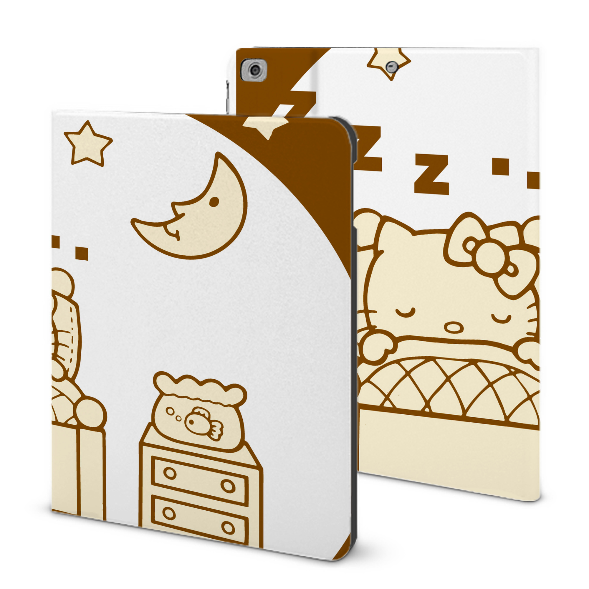 （画像用） Hello Kitty ハローキティ IPad ケース ブック型 PUレザー TPU 耐衝撃 軽量 薄型 ペン収納なし 全面保護 IPad 各モデル対応